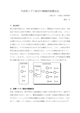 不活性シグマ結合の触媒的変換反応