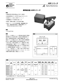 ASR シリーズ Alpha Electronics 標準抵抗器 ASRシリーズ