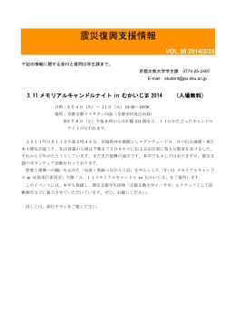 震災復興支援情報