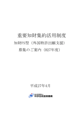 重要知財集約活用制度