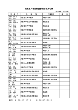 滋賀県文化財保護審議会委員名簿（PDF：43KB）