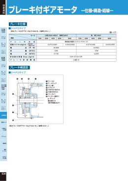 ブレーキ付ギアモータ ー仕様・構造・結線ー