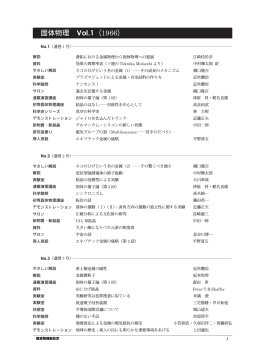 固体物理 Vol.1（1966）