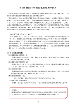 3 第 2 章 健康づくりの概念と推進の基本的考え方