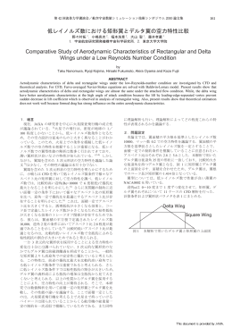 低レイノルズ数における矩形翼とデルタ翼の空力特性比較 Comparative