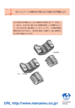 ボルトとナットの締め付け時における焼け付き現象とは？