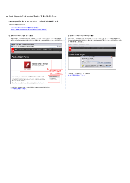 Q. Flash Playerがインストールできない。正常に動作しない。