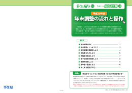 平成25年分 年末調整の流れと操作