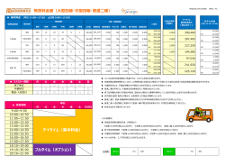 フルタイム（オプション） 教習料金表（大型四輪・中型四輪・普通二種） デイ