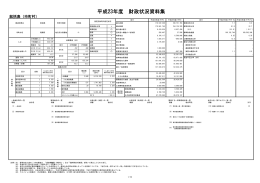 平成23年度 財政状況資料集