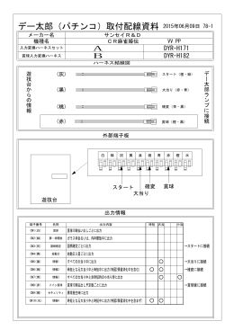 デー太郎（パチンコ）取付配線資料
