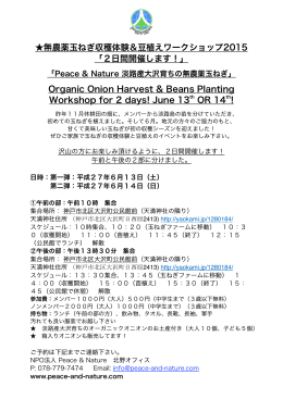 玉ねぎの収穫2015 チラシダウンロード