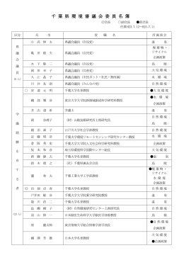 千 葉 県 環 境 審 議 会 委 員 名 簿