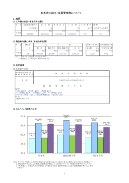 平成25年度松本市の給与・定員管理等について（PDF：611KB）