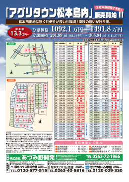 ｢アグリタウン松本島内」販売開始 !!