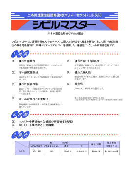 優れた作業性 優れた耐ひび割れ性 （2） 早い強度発現性 優れた耐久性