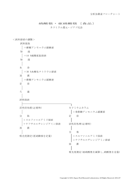 分析法簡易フローチャート 硝酸根・亜硝酸根 [食品] カドミウム還元