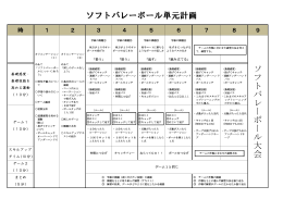 ソフトバレーボール単元計画 ソ フ ト バ レ ー ボ ー ル 大 会