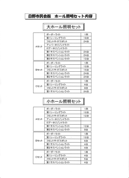 照明セット内容