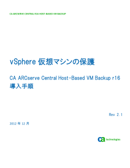 vSphere 仮想マシンの保護