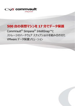 500 台の仮想マシンを 17 分でデータ保護