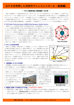 GPSを利用した次世代マシンコントロール（基礎編）