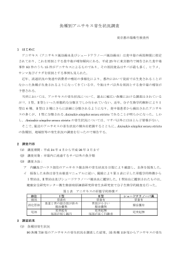 魚種別アニサキス寄生状況調査