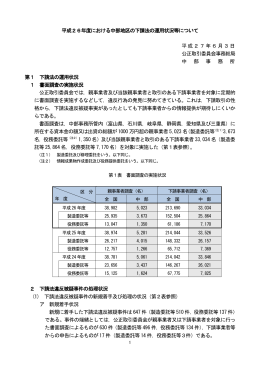 平成26年度における中部地区の下請法の運用状況等