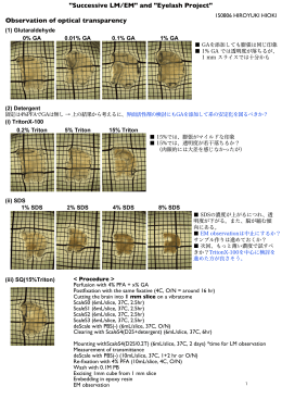 "Successive LM/EM" and "Eyelash Project" Observation of optical