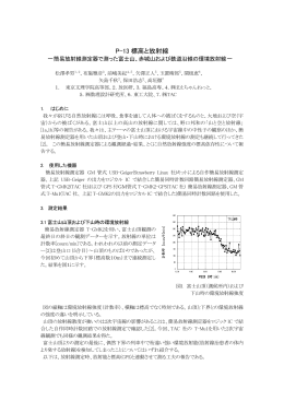 P-13 標高と放射線 - 富士山測候所を活用する会