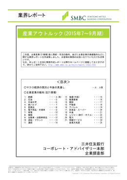 業界レポート 産業アウトルック(2015年7～9月期)