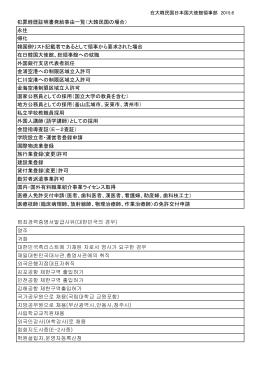 犯罪経歴証明書発給事由一覧（大韓民国の場合） 永住 帰化 韓国側