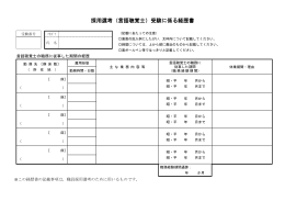 採用選考（言語聴覚士）受験に係る経歴書
