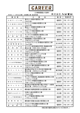 （工事経歴書より抜粋） 発 注 者 工 事 名 場 所 長