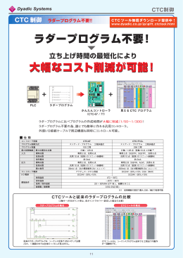 大幅なコスト削減が可能！ ラダープログラム不要！ 大幅なコスト削減が