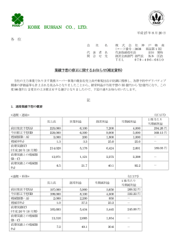 業績予想の修正に関するお知らせ(補足資料)