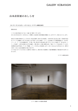 2011.3.28-4.9 山本直彰展 YAMAMOTO Naoaki