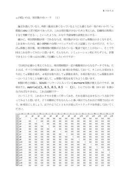 &alpha;が低いのは，項目数のせい&hellip;？ （1） 論文を読んでいると，時折（最近は