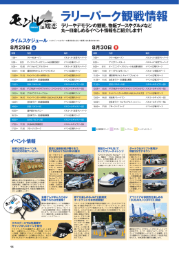 ラリーパーク観戦情報 - モントレー2015 in 嬬恋
