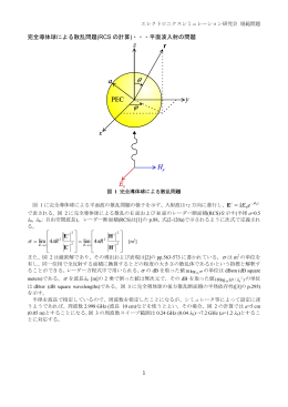 1 完全導体球による散乱問題(RCS の計算)・・・平面波入射の問題 eEx 0