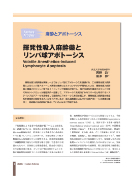 揮発性吸入麻酔薬と リンパ球アポトーシス