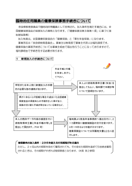 臨時的任用職員の健康保険事務手続きについて