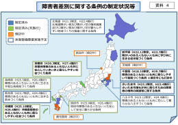 障害者差別に関する条例の制定状況等