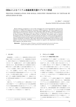 ODA によるベトナム地場産業支援のプロセス形成