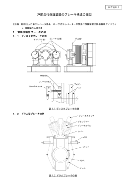 戸開走行保護装置のブレーキ構造の類型