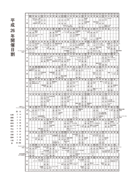 平 成 26 年 開 催 日 割