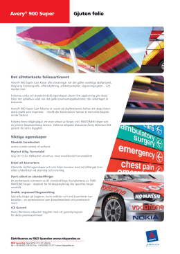 Avery&reg; 900 Super Gjuten folie