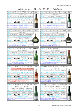 halbtrocken や や 辛 口 feinherb