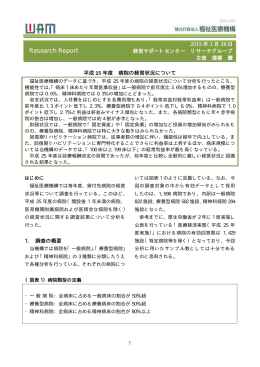 平成25年度 病院の経営状況について