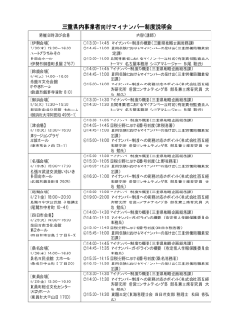 三重県内事業者向けマイナンバー制度説明会